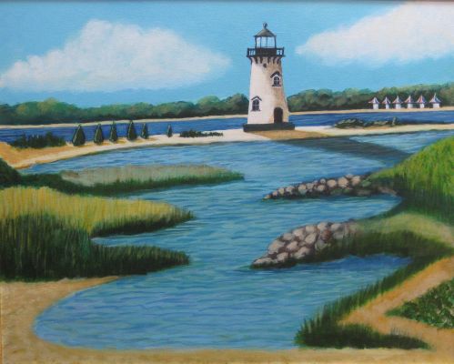 Edgartown Light-Spring © Bill Buckley, all rights reserved.